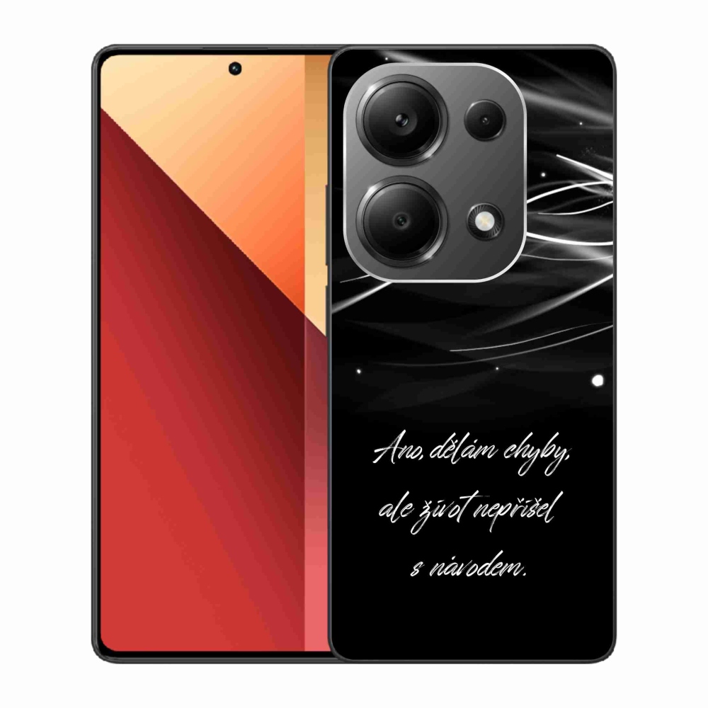 Gél borítás mmCase a Xiaomi Redmi Note 13 Pro 4G/Poco M6 Pro számára - idézem fekete háttérrel