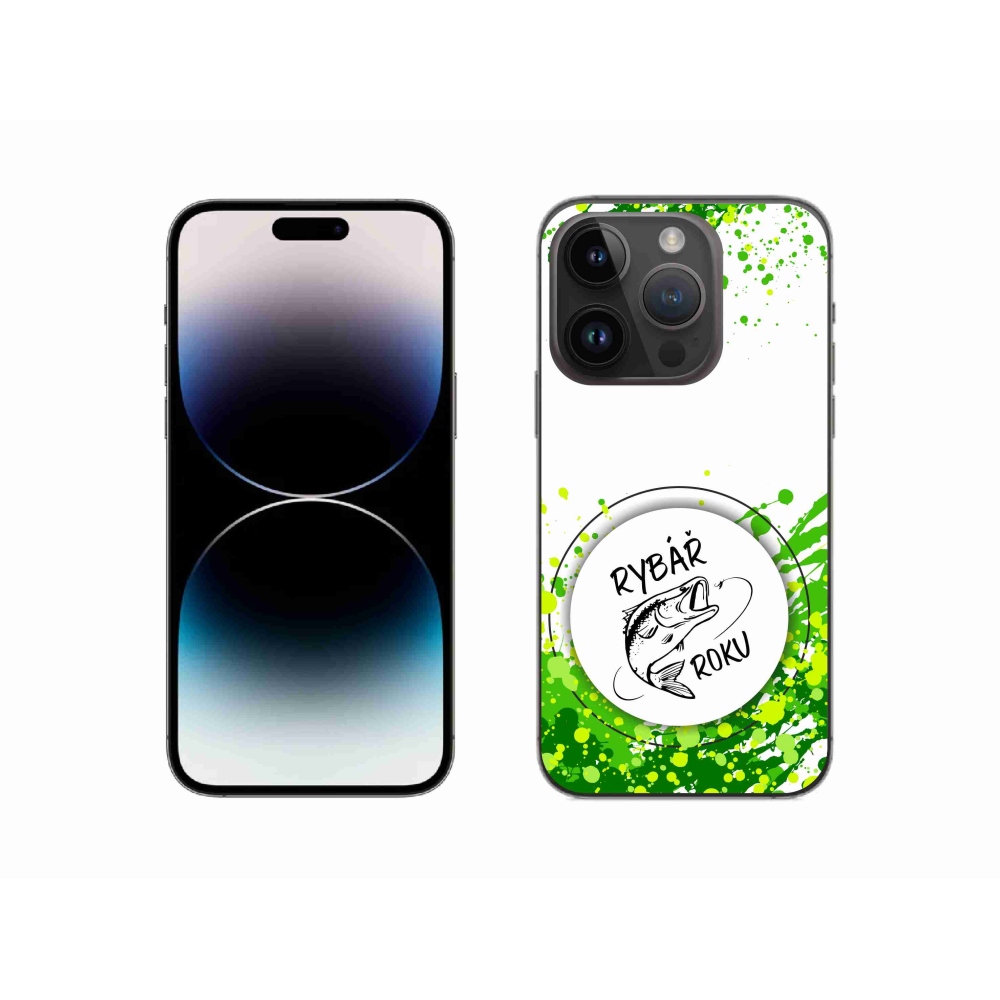 Gél borítás mmCase iPhone 14 Pro 6.1 készülékhez - Az év halászának fehér háttere