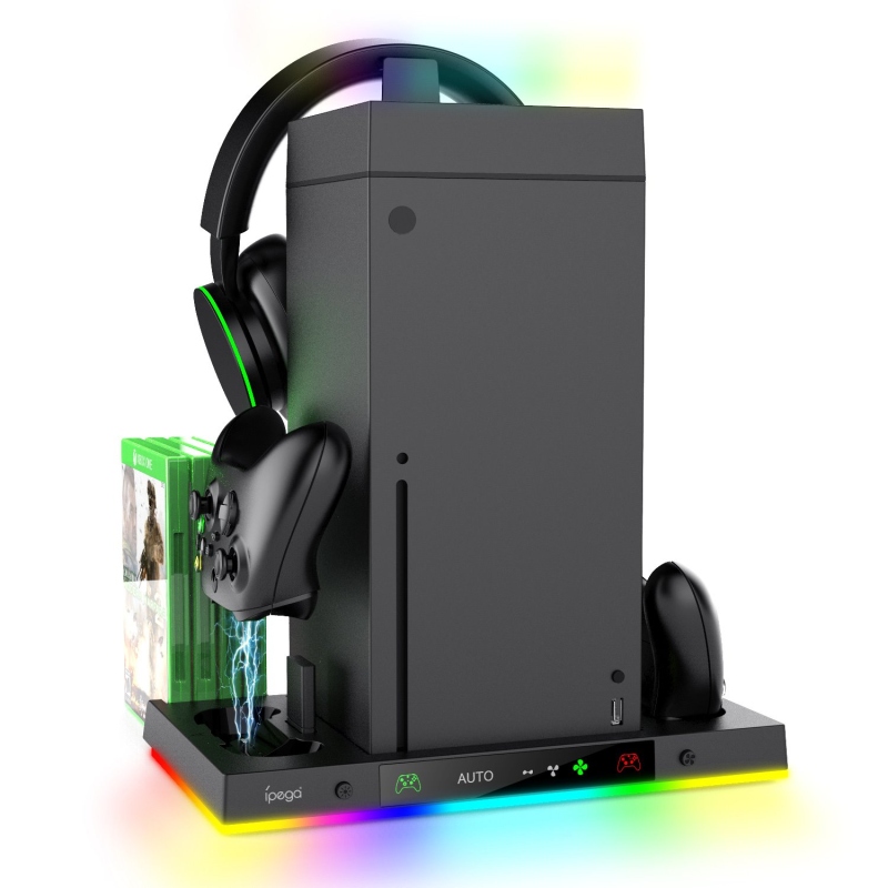iPega XBX024S Többfunkciós újratölthető RGB állvány hűtéssel Xboxhoz