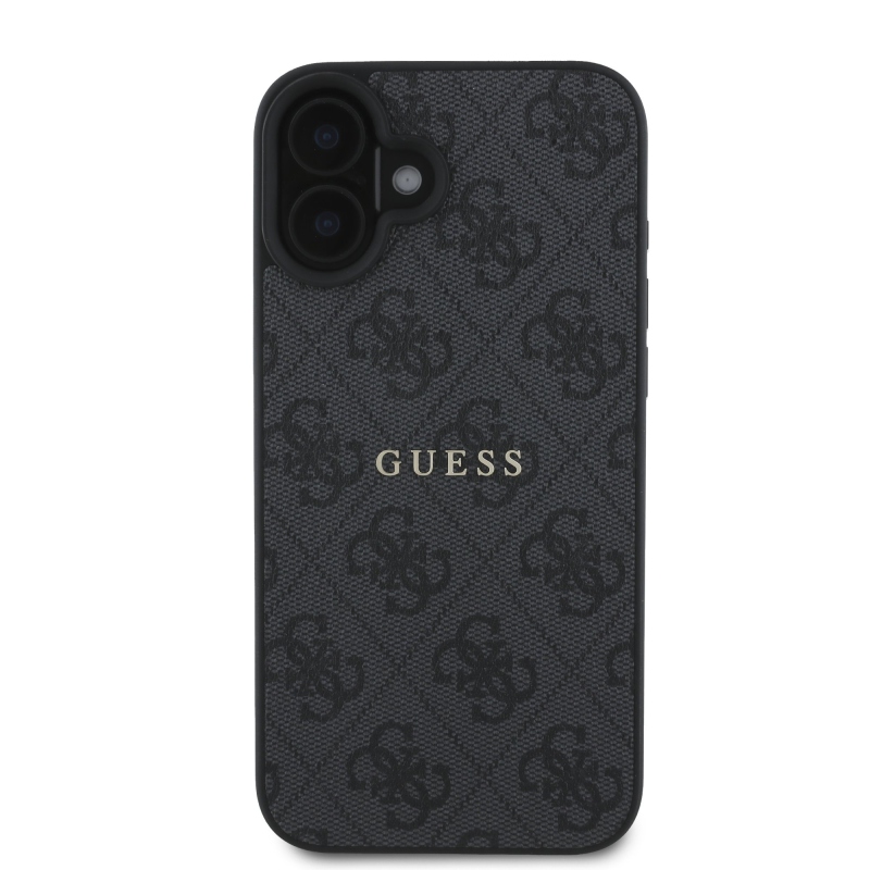 Guess PU 4G Classic Logo MagSafe hátlap az iPhone 16 Plus készülékhez Fekete