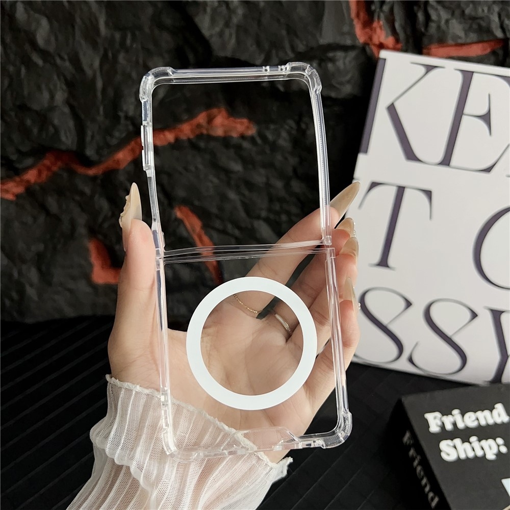 Átlátszó akril tok MagSafe-val a Samsung Galaxy Z Flip7 5G készülékhez - átlátszó