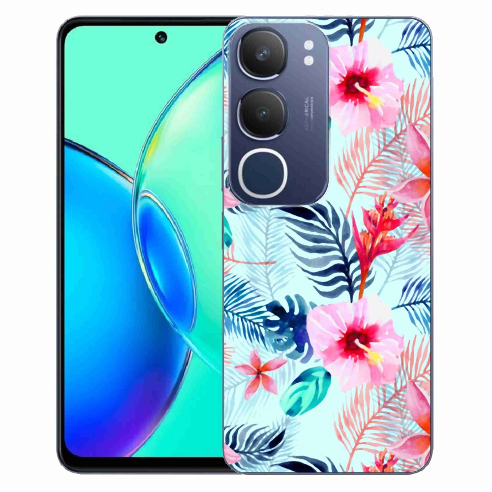 Gél védőburkolat mmCase a Vivo Y19s készülékhez - virágok