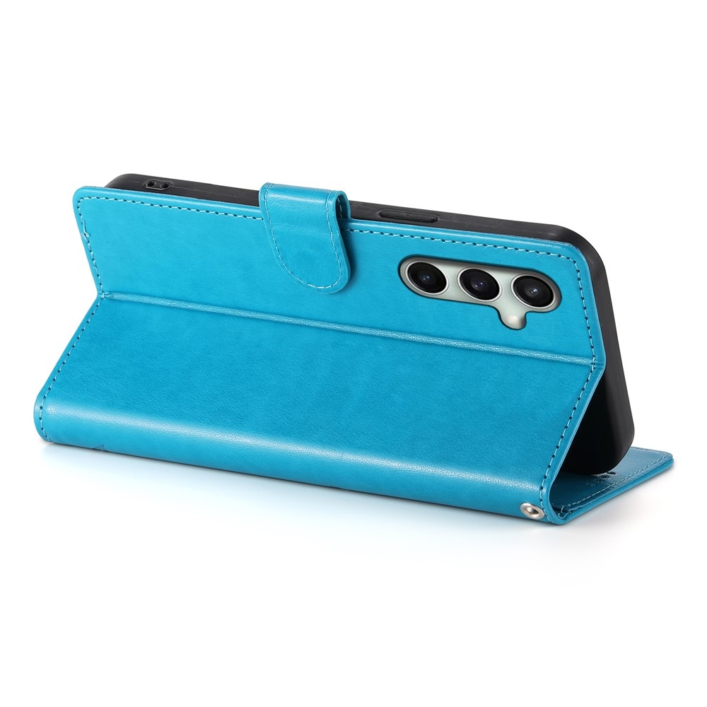 Virágok könyv tok Samsung Galaxy S25 FE készülékhez - kék