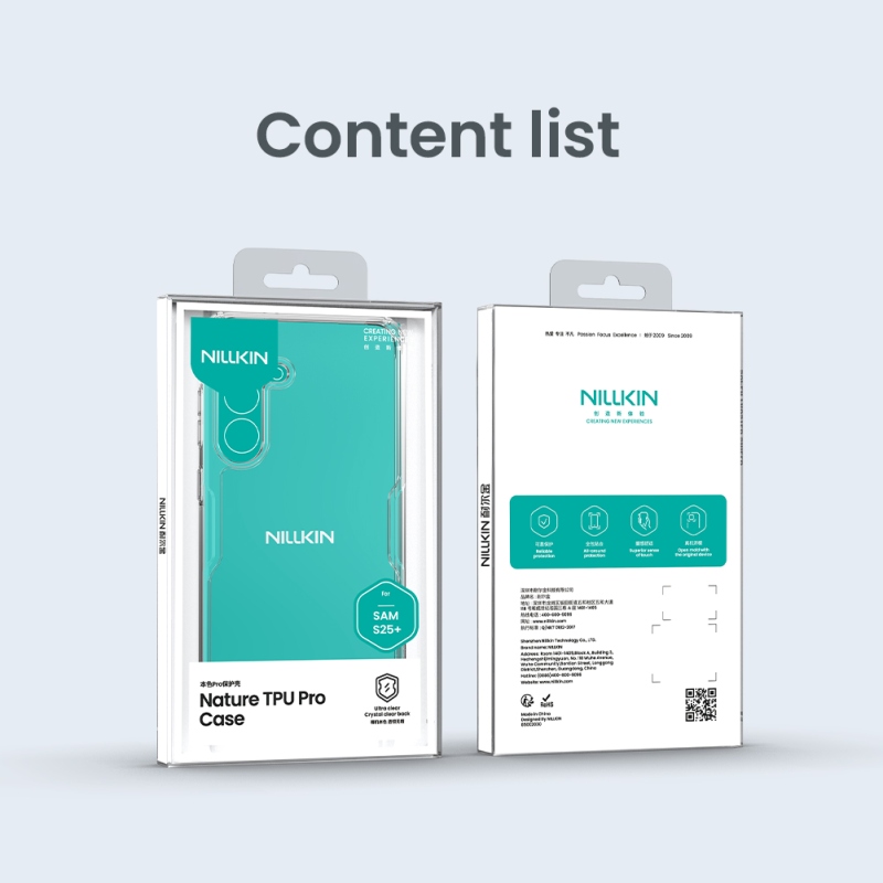 Nillkin Nature TPU PRO Cover for Samsung Galaxy S25+ átlátszó