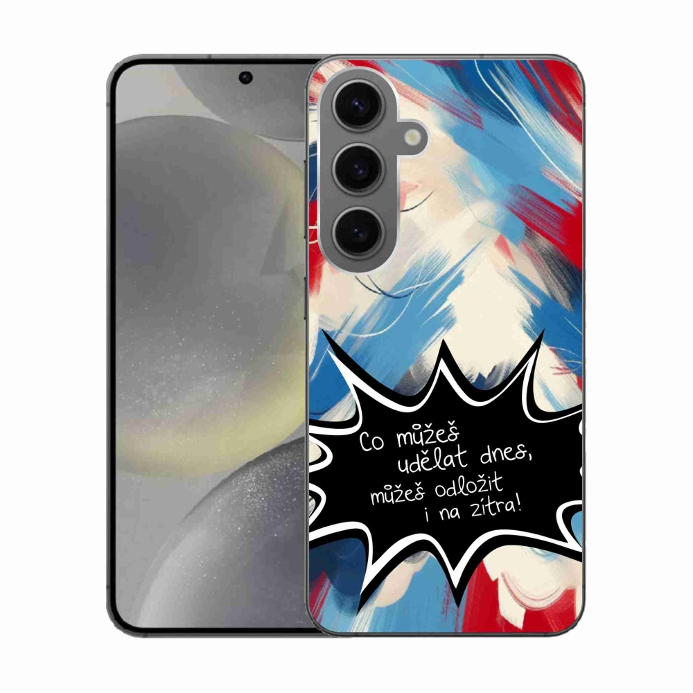 Gél borító mmCase Samsung Galaxy S24 készülékhez - vicces szöveg 9 fekete háttér