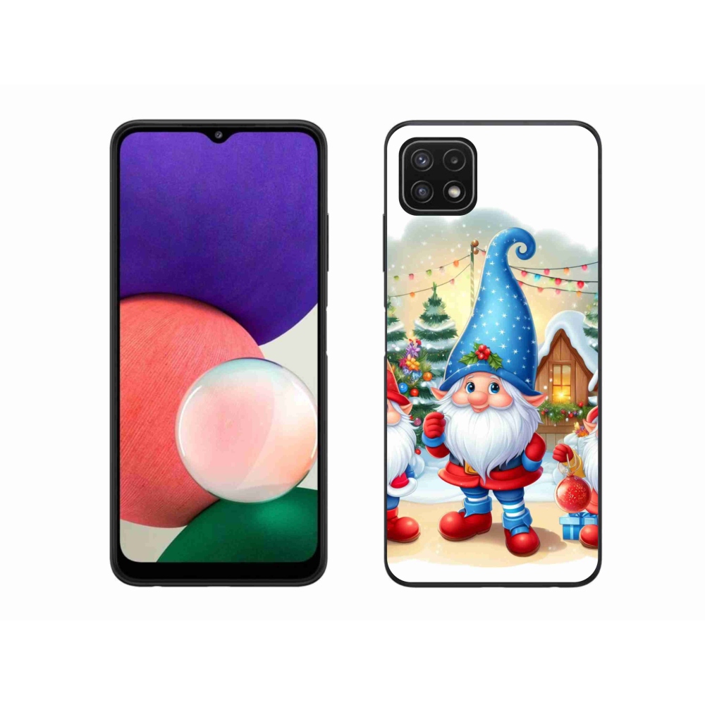 Gél borítás mmCase Samsung Galaxy A22 5G - karácsonyi manókhoz