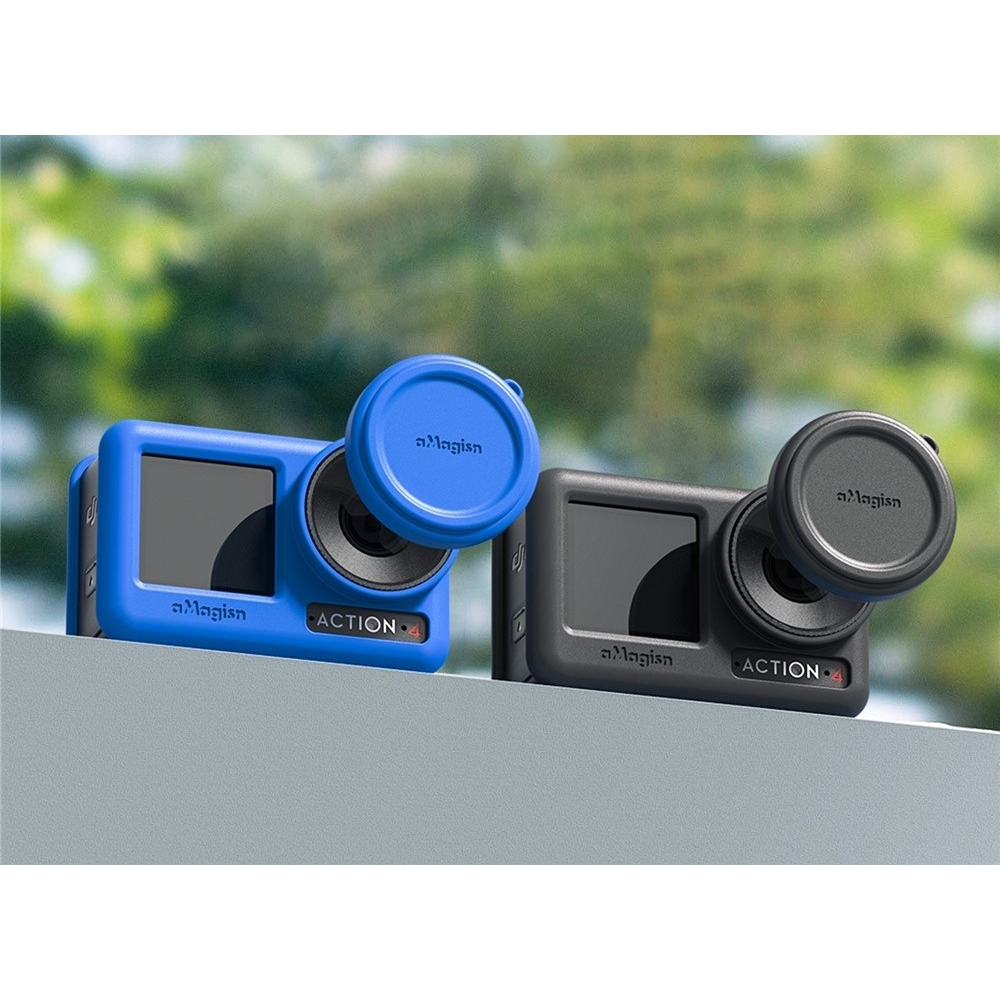 AMAGISN szilikon védőtok DJI Osmo Action 4 és Action 3 kamerákhoz - kék
