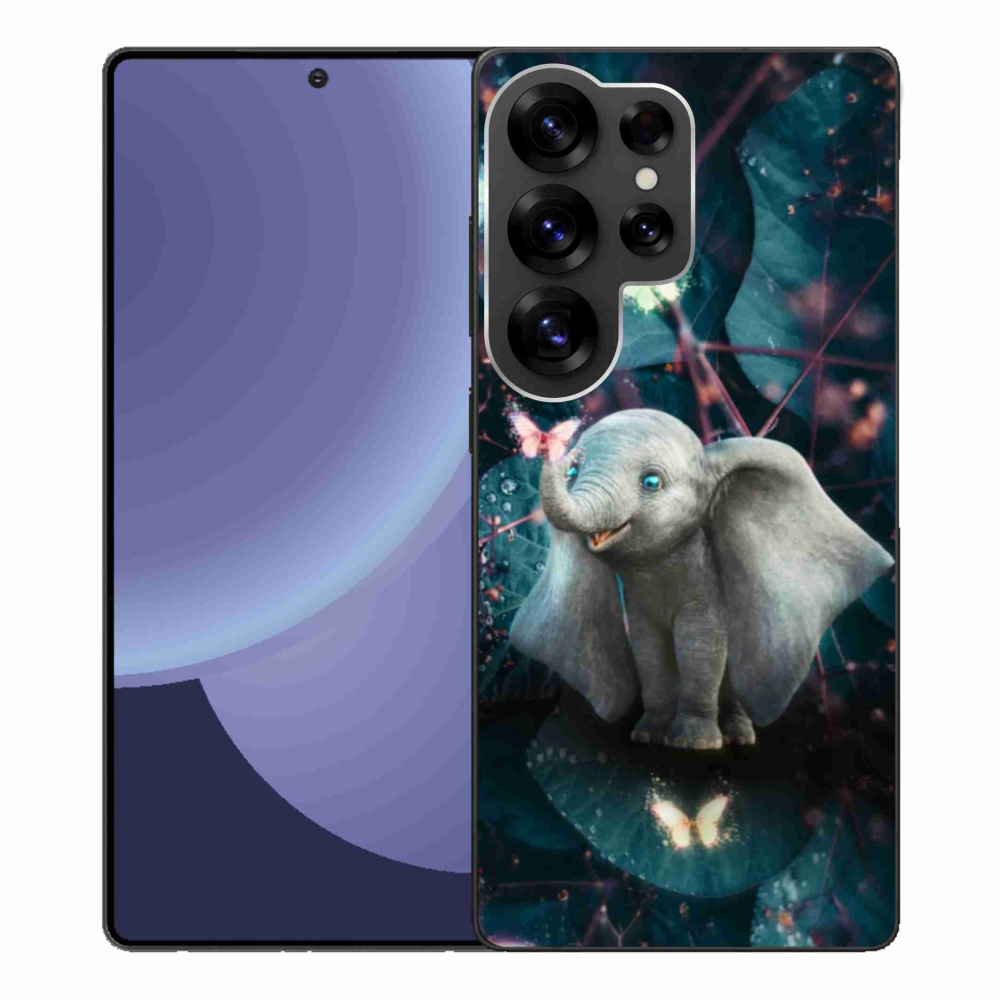 Gél borítás mmCase Samsung Galaxy S25 Ultra készülékhez - aranyos elefánt