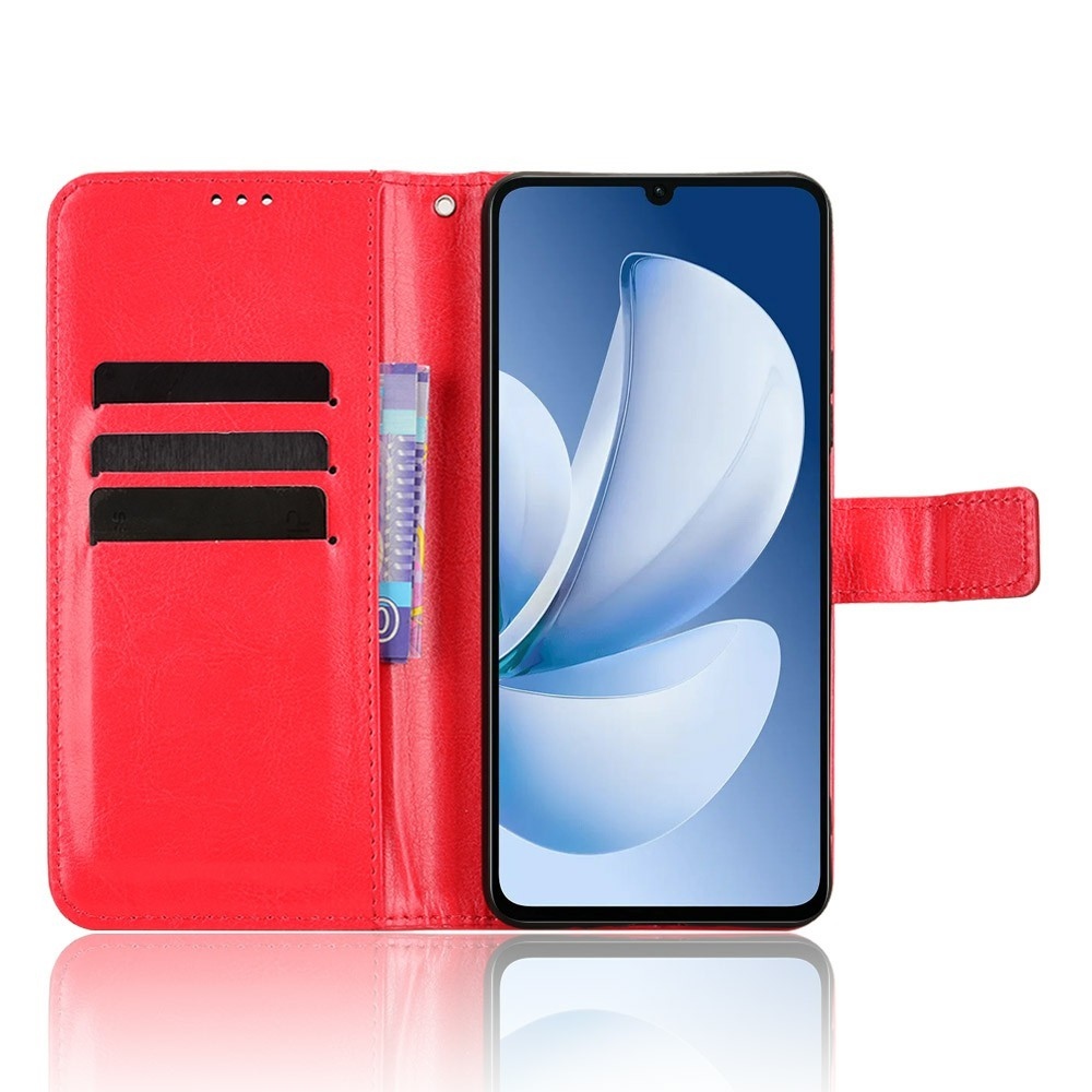 Őrült könyvtáska Realme Note 70T-hez - piros