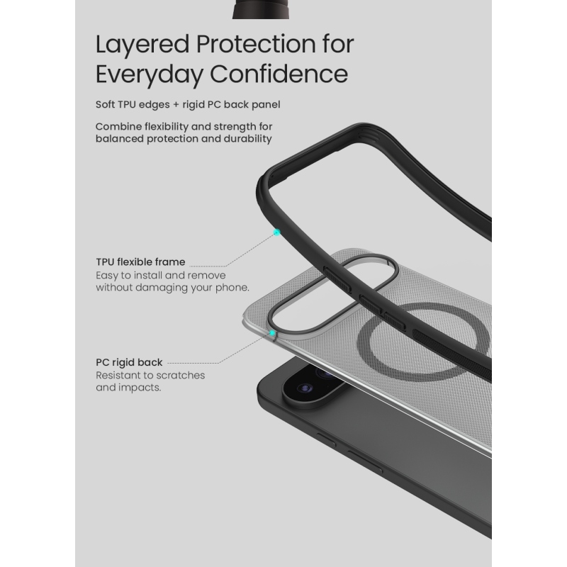 Nillkin Super Frosted PRO mágneses hátlap a Google Pixel 11 Pro-hoz, fekete