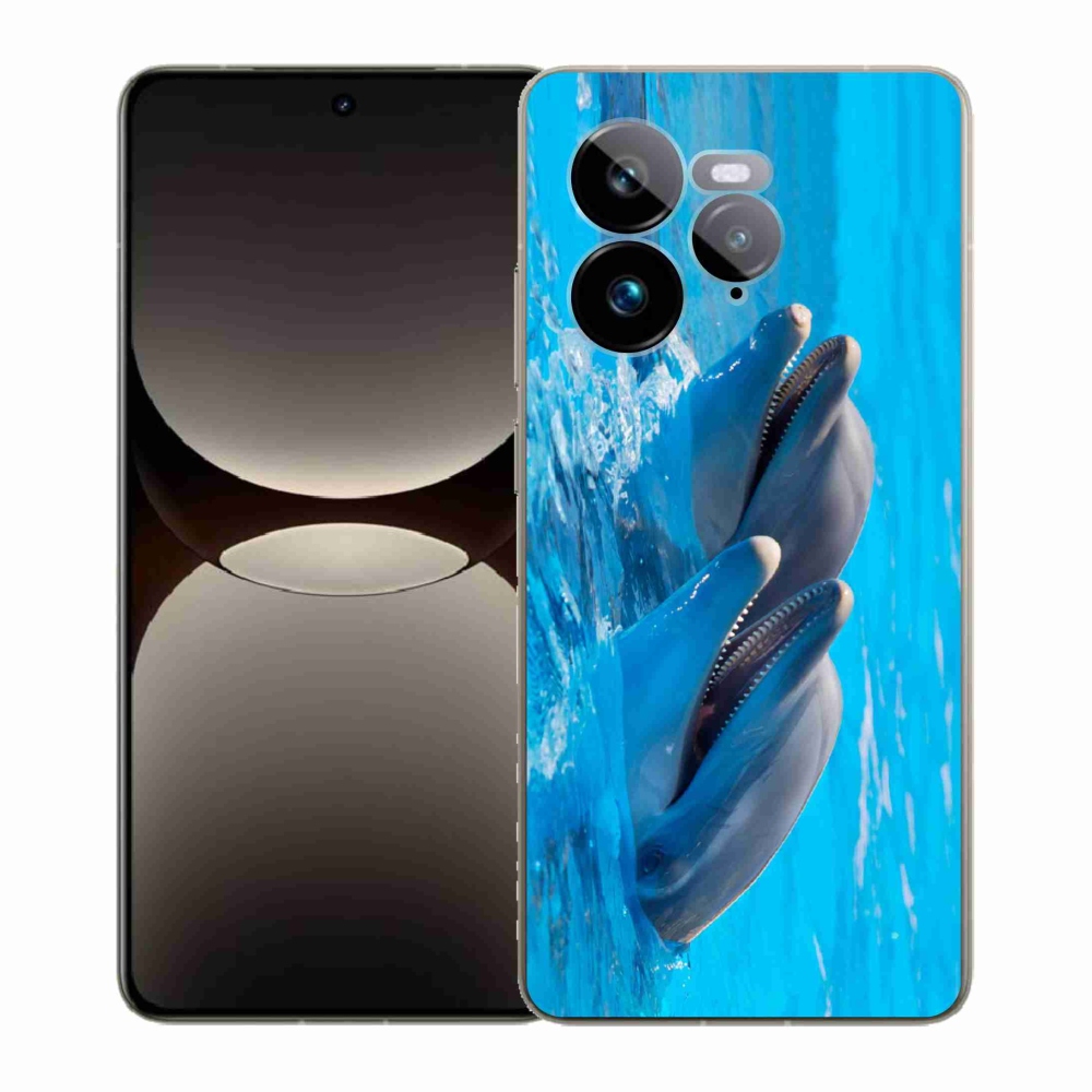 Gél borítás mmCase a Realme GT 7 Pro 5G-re - delfinek