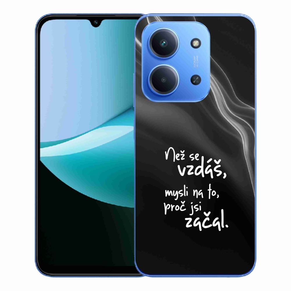 Gél borítás mmCase a Xiaomi Redmi 15C 4G/5G (173mm) - idézet 2 fekete háttérrel