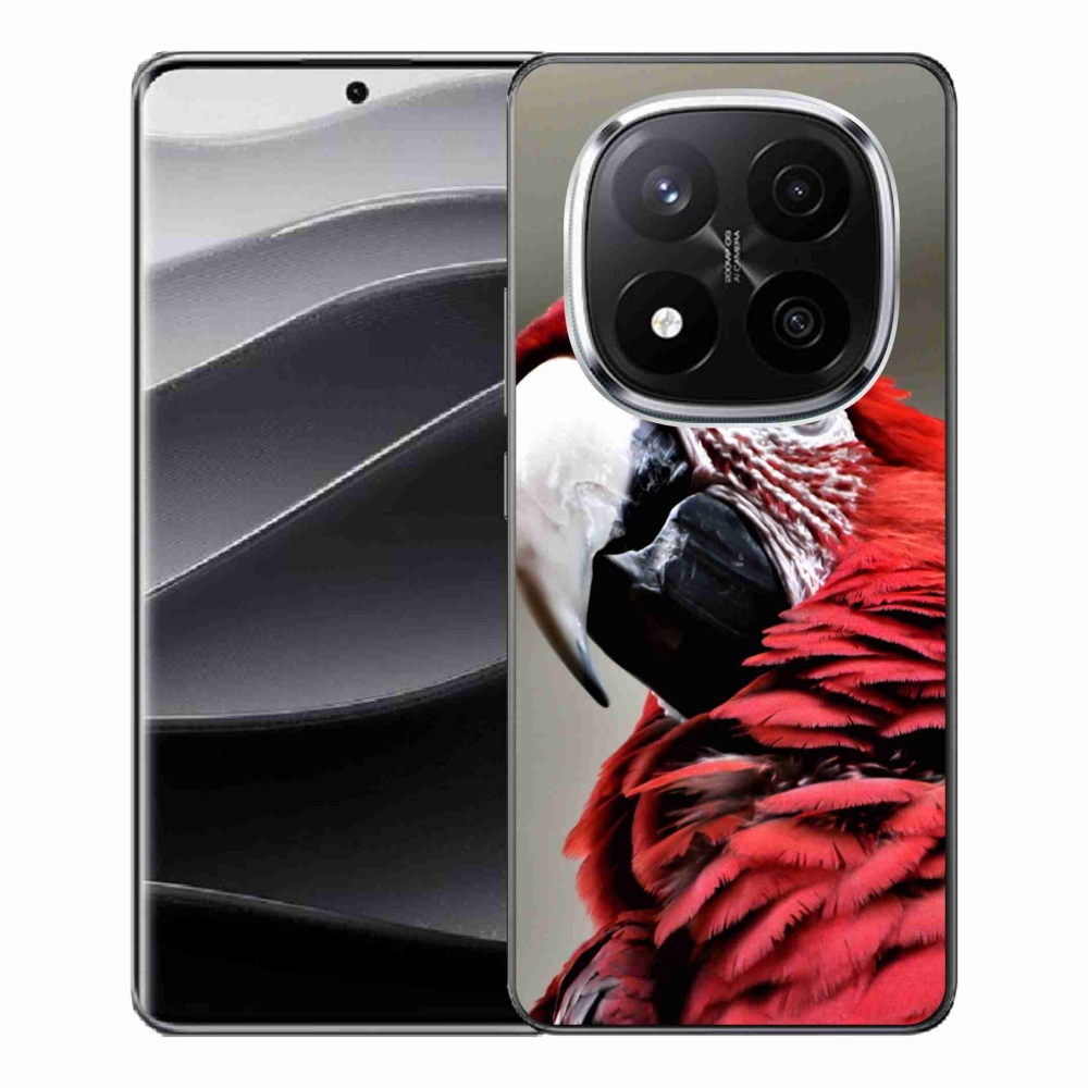 Gél borítás mmCase a Xiaomi Redmi Note 14 Pro+ 5G számára - papagáj ara piros