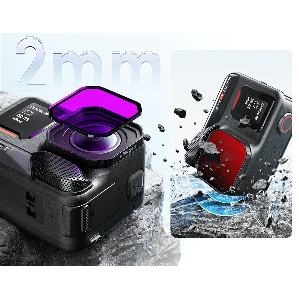 AMAGISN Purple búvárszűrő Insta360 Ace Pro 2 kamerához