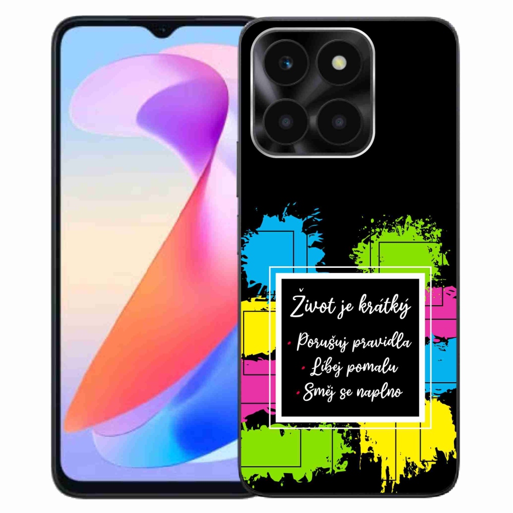 Gél borítás mmCase a Honor X6a készülékhez - Idézet 5 fekete háttér