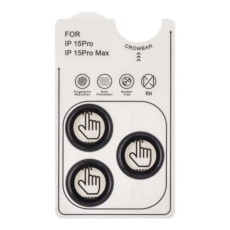 CSOMAG:ME objektívvédő Apple iPhone 15 Pro/15 Pro Max fekete titán