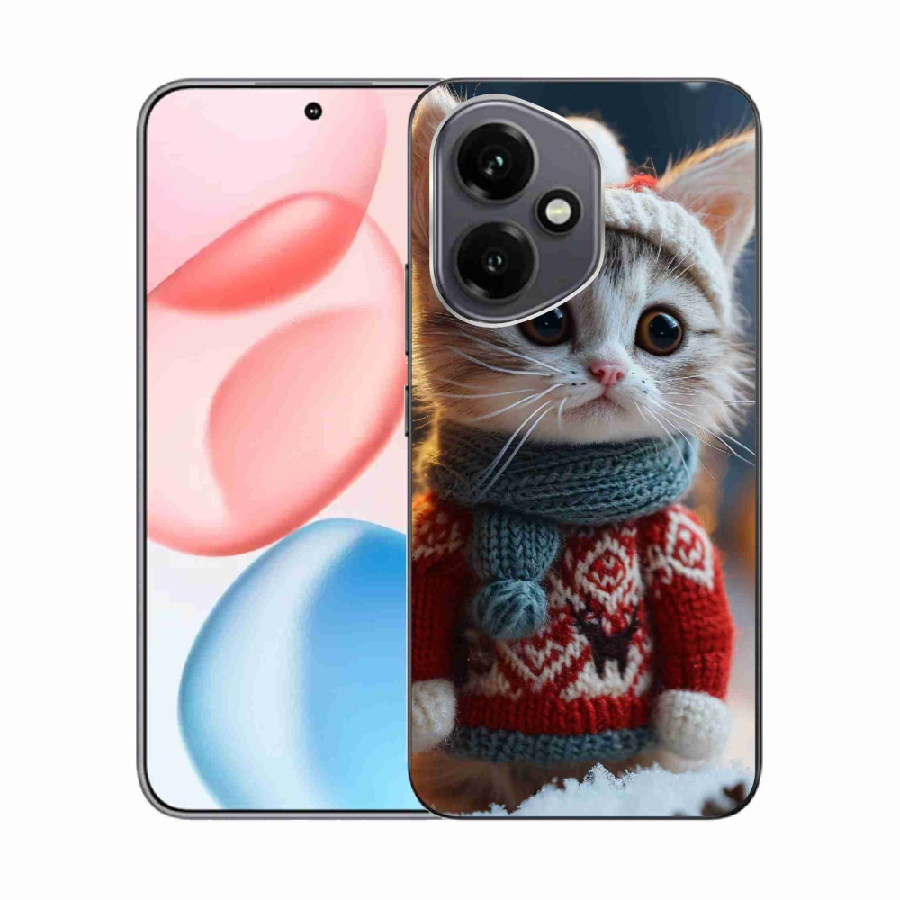 Zselés borító mmCase a Honor 400-hoz - cica pulóverben