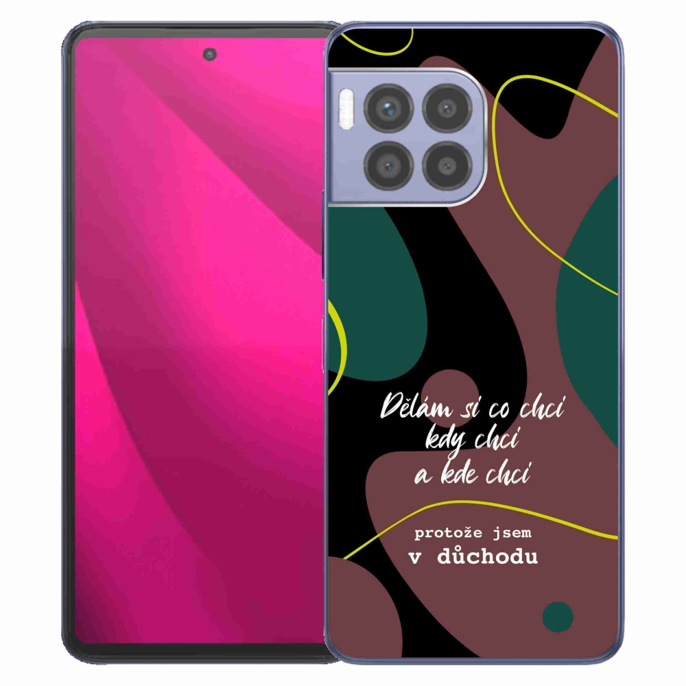 Gél borító mmCase a T-Mobile T Phone 2 Pro készülékhez - vicces szöveg 10 fekete háttér