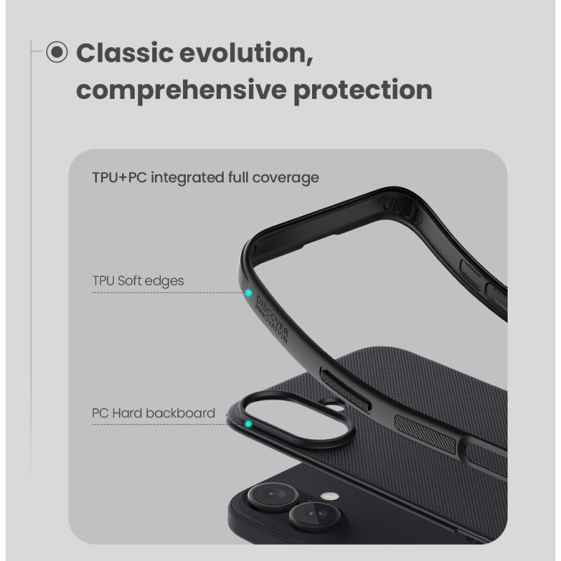 Nillkin Super Frosted PRO mágneses hátlap az Apple iPhone 16 készülékhez Fekete