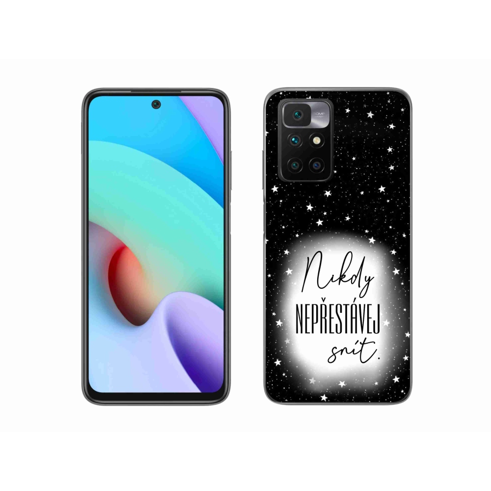 Gél borítás mmCase a Xiaomi Redmi 10/Redmi 10 (2022) - Idézet 1 fehér és fekete háttérrel