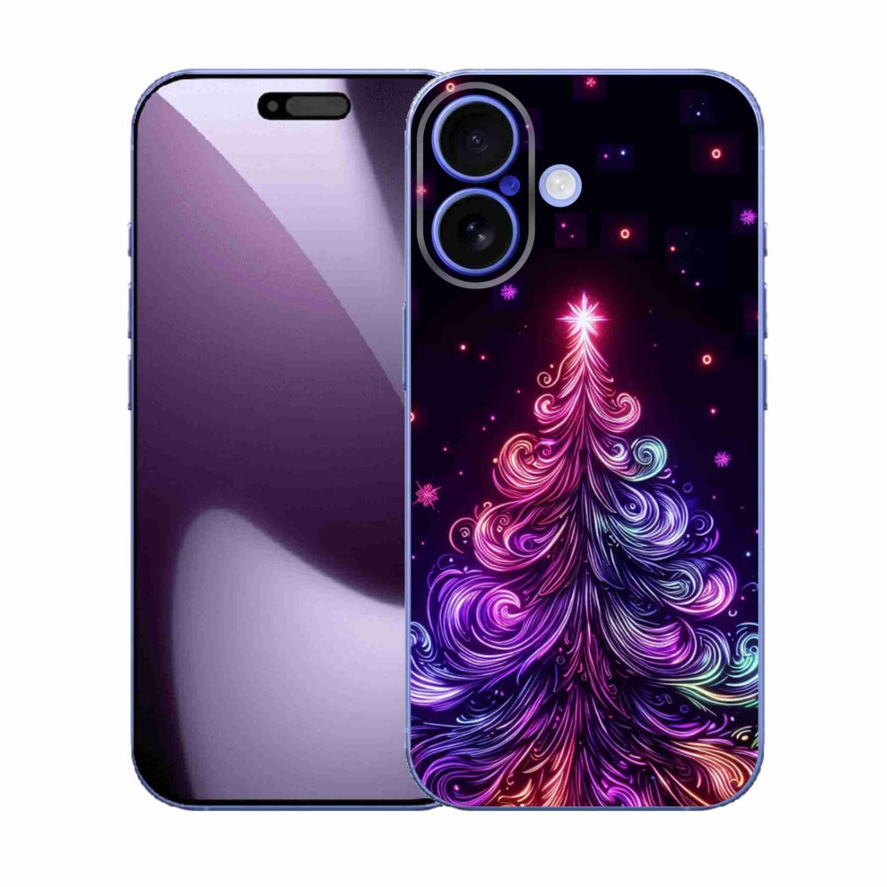 Zselés borítás mmCase iPhone 17 készülékhez - neon karácsonyfa 1