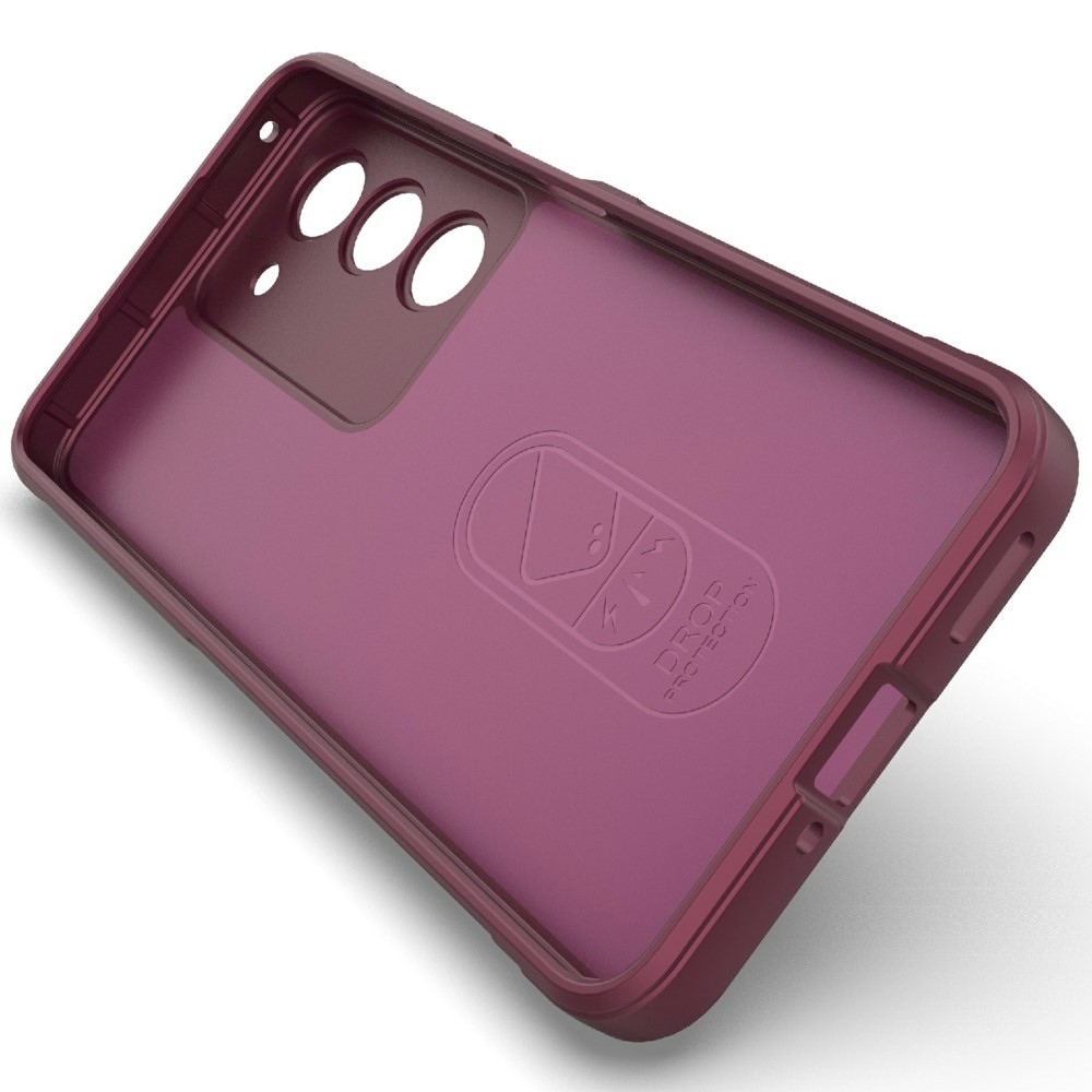 Rugg tartós zselés tok a Realme 14x 5G készülékhez - bordó színű