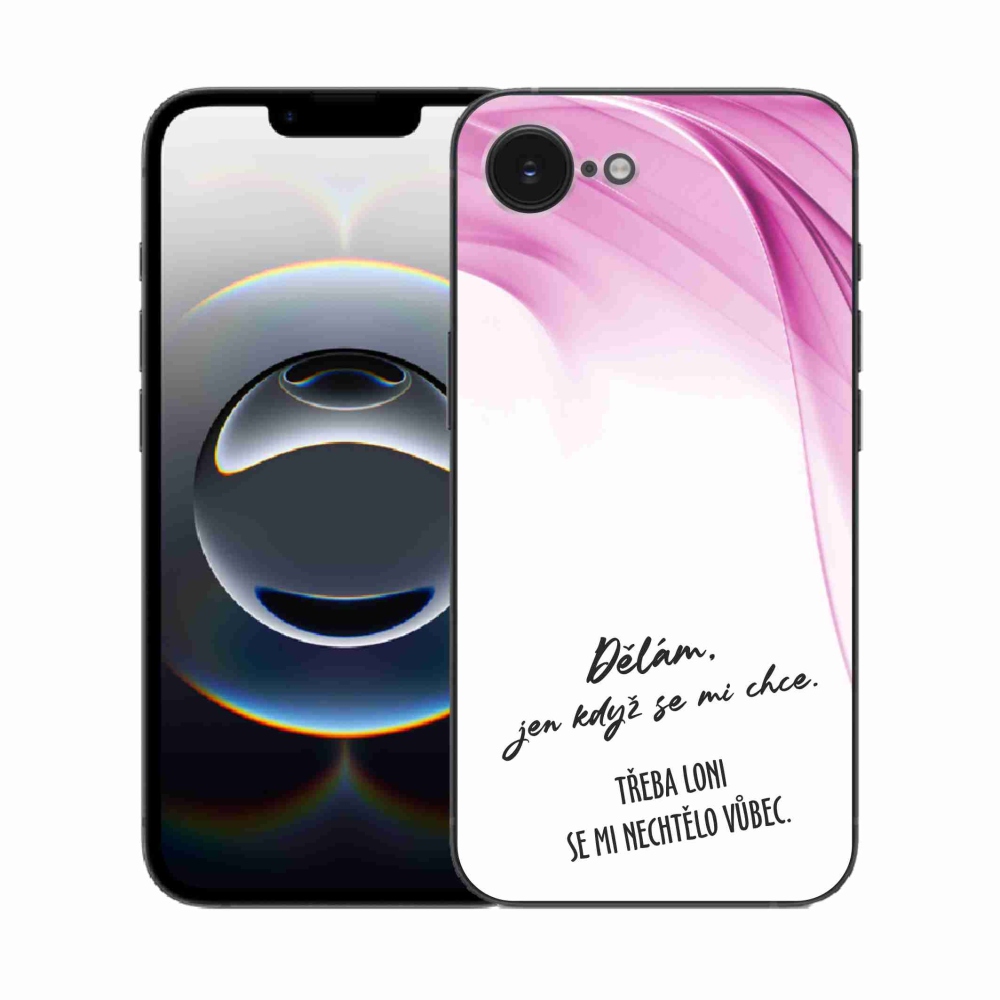 Gél borító mmCase iPhone 16e készülékhez - vicces szöveg 12 fehér háttér