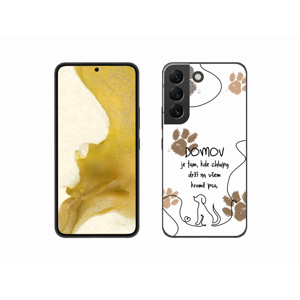 Gél borító mmCase Samsung Galaxy S22 5G - kutya motívum fehér háttérrel