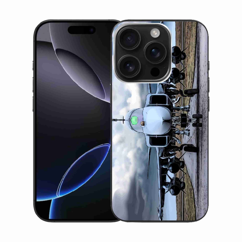Zselés borítás mmCase iPhone 16 Pro készülékhez - katonai repülőgépek