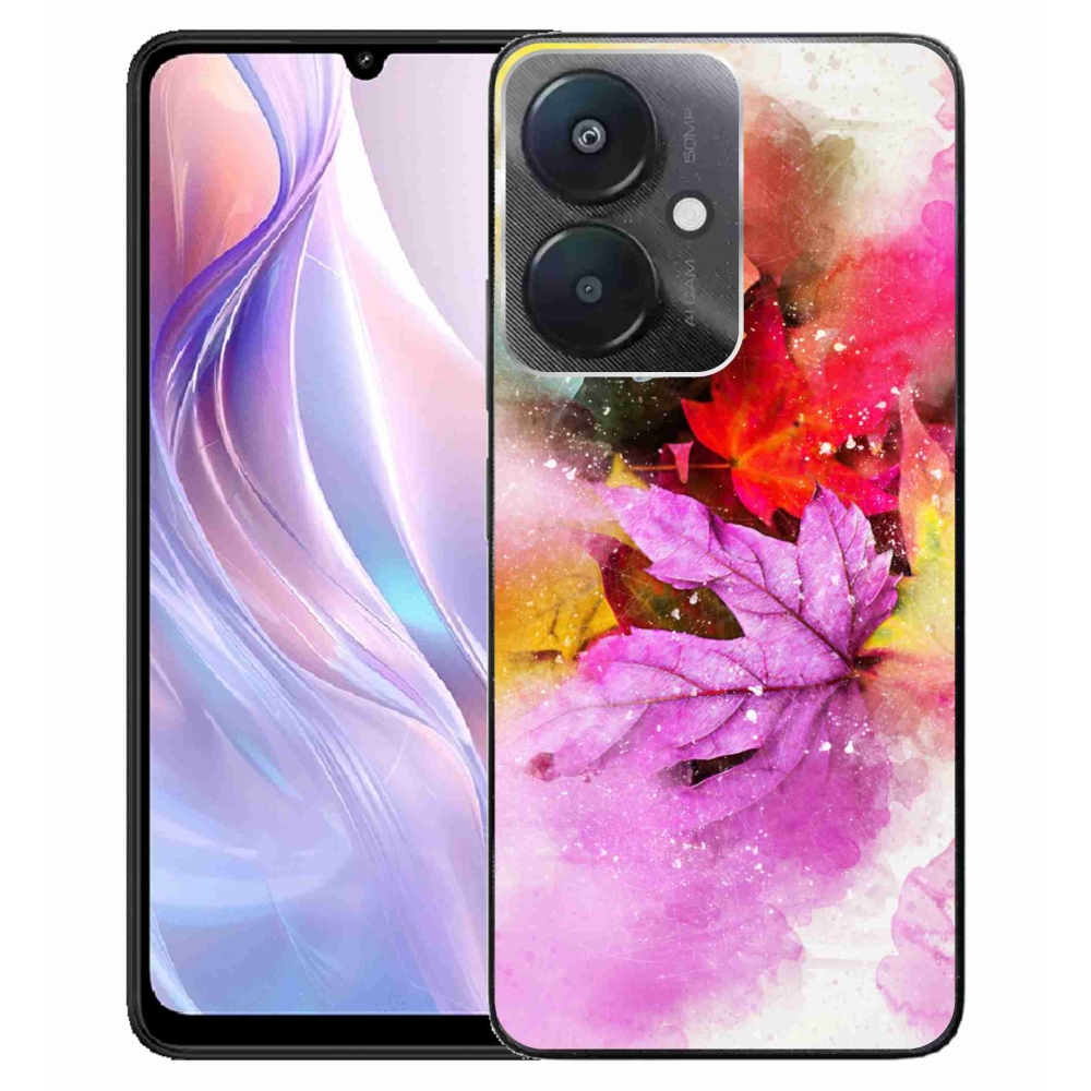 Gél borító mmCase a Xiaomi Redmi 13C 5G-hez - színes levelek