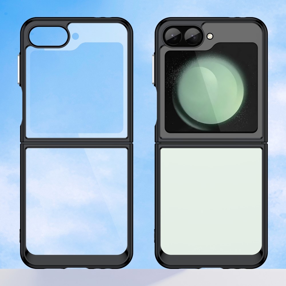 Gél tok fix hátlappal Samsung Galaxy Z Flip6 5G készülékhez - fekete