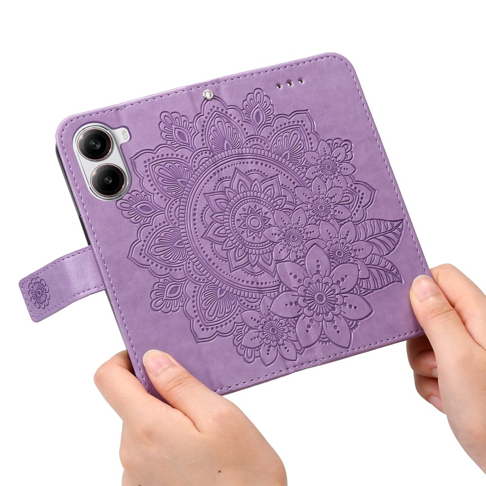 Mandala könyv tok a Xiaomi Poco X7 Pro 5G számára - lila
