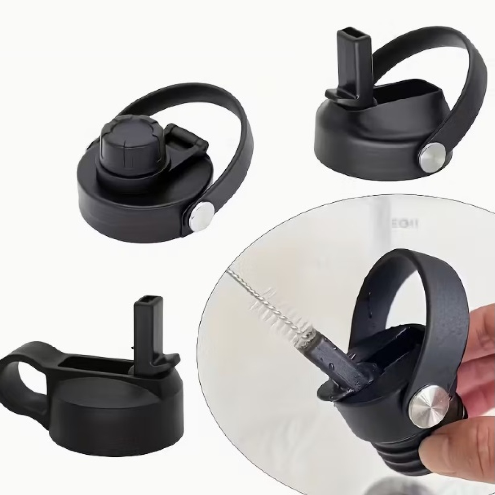 5 darabos szívószálas tisztítókefe készlet rozsdamentes acél nyéllel