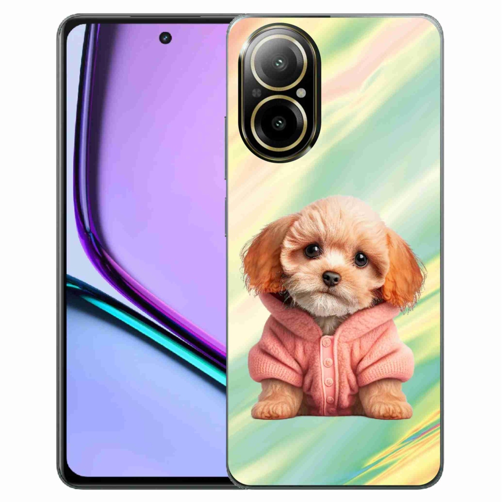 Gél borítás mmCase a Realme C67 készülékhez - kiskutya pulóverben