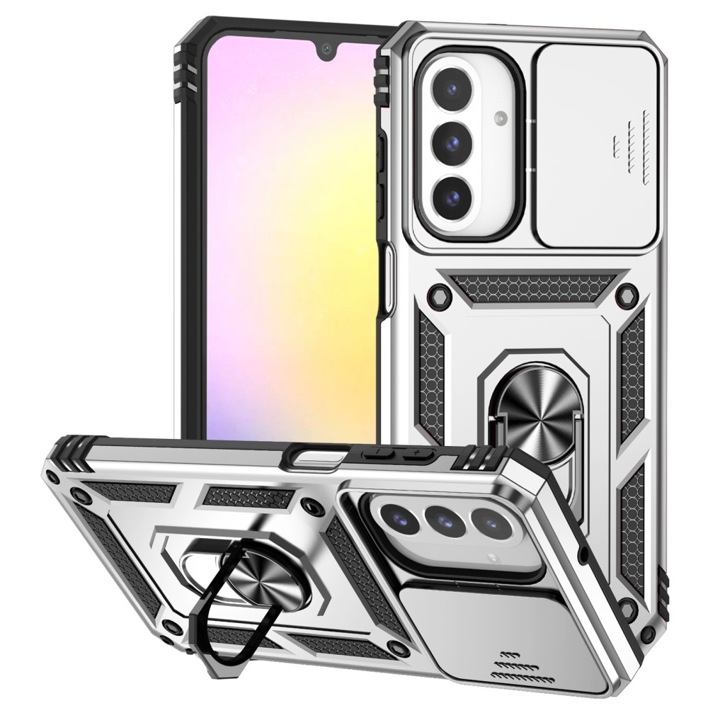 Gyűrűálló borítás Samsung Galaxy A26 5G készülékhez - ezüst színű