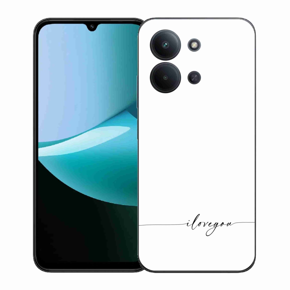 Gél borítás mmCase a Xiaomi Redmi 15C 4G (171mm)/Poco C85 4G (171mm) - I love you fehér háttérrel