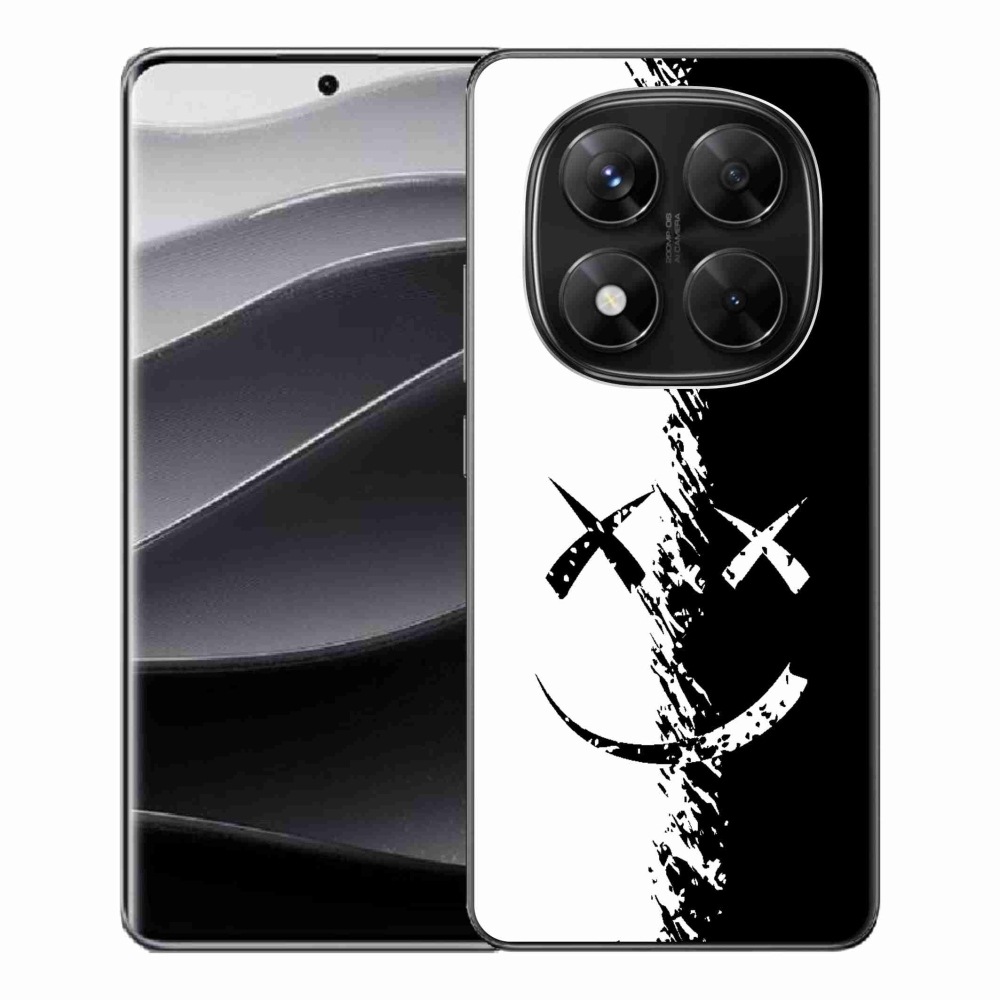 Gél borítás mmCase a Xiaomi Redmi Note 14 Pro 5G/Poco X7 5G számára - fekete és fehér mosolygó