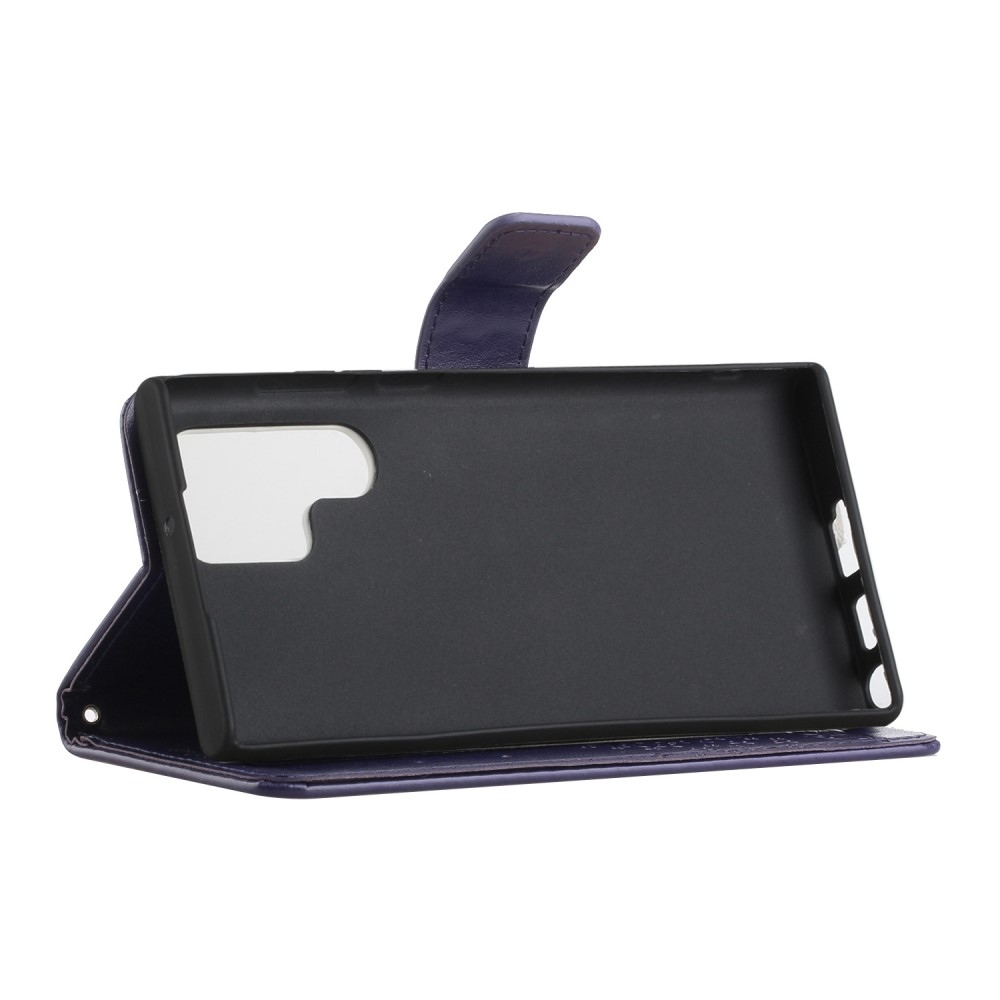 Fa könyv tok Samsung Galaxy S24 Ultra készülékhez - sötét lila