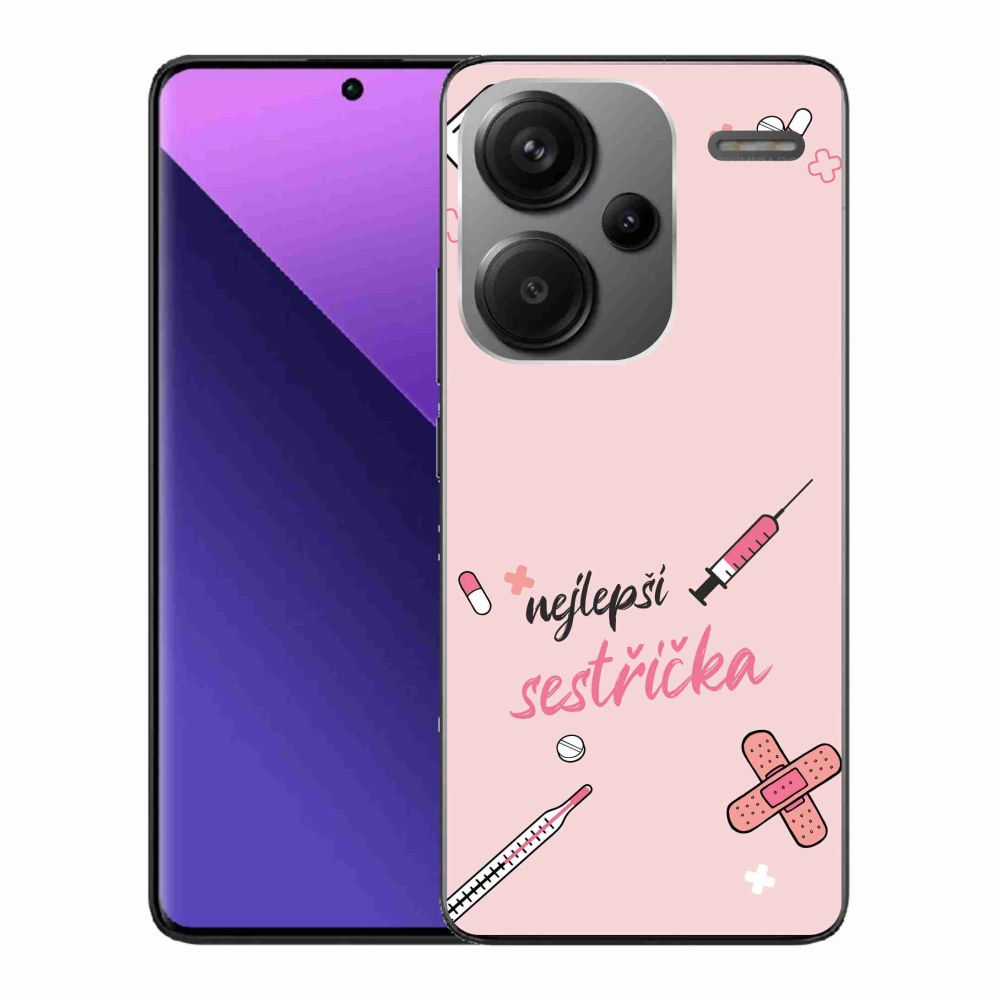 Gél borító mmCase a Xiaomi Redmi Note 13 Pro+ 5G - legjobb kishúg rózsaszín háttérrel