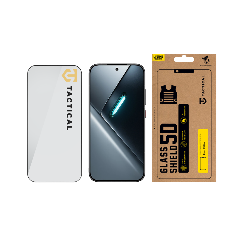 Tactical Glass Shield 5D üveg a Poco X8 Pro Black készülékhez