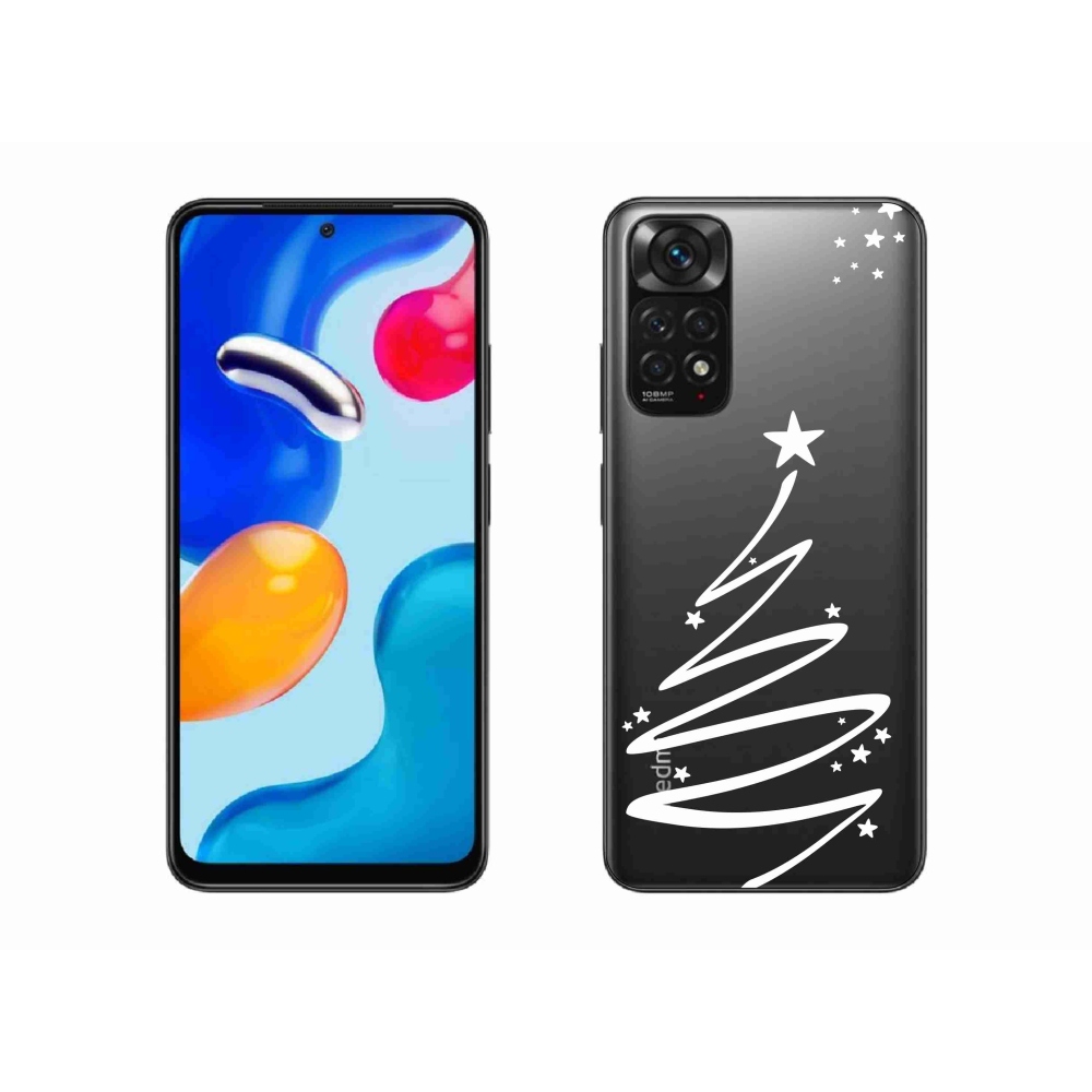 Gél borító mmCase a Xiaomi Redmi Note 11S 4G-hez - fehér fa átlátszó háttérrel