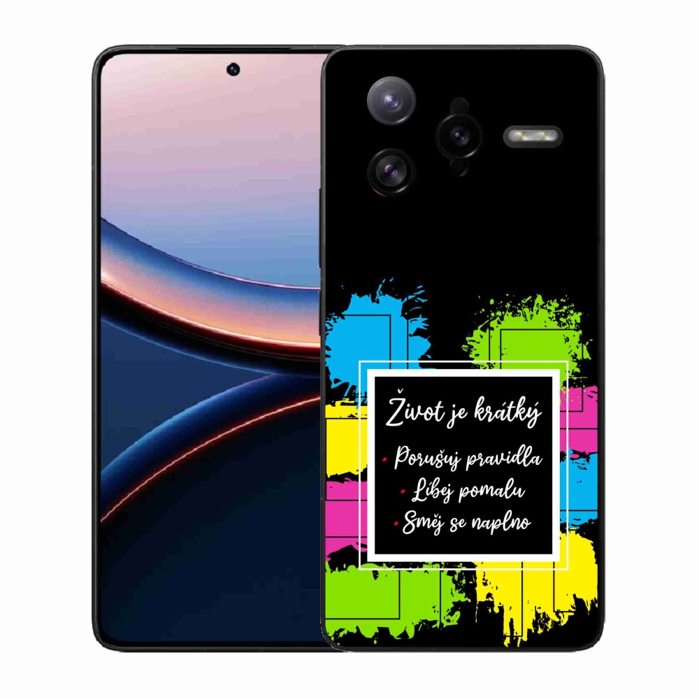 Gél borítás mmCase a Xiaomi Poco F7 Ultra számára - idézem 5 fekete háttér