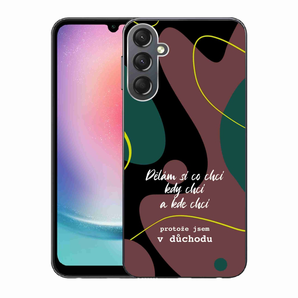 Gél borító mmCase Samsung Galaxy A24 készülékhez - vicces szöveg 10 fekete háttér