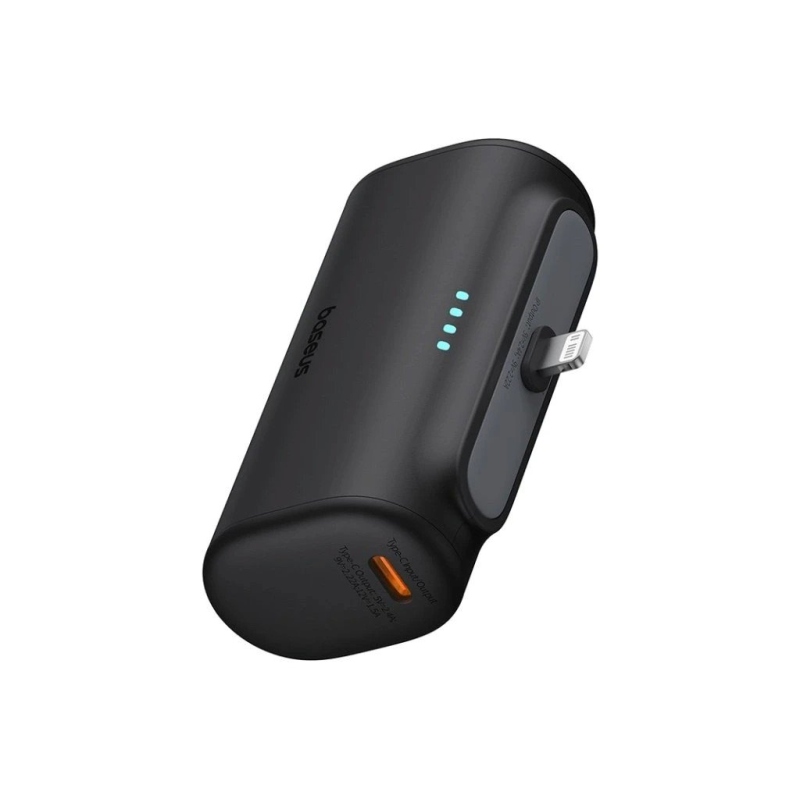 Baseus Compact (IP Edition) 20W gyors töltés USB-C Powerbank 5000mAh Fekete klaszter Fekete