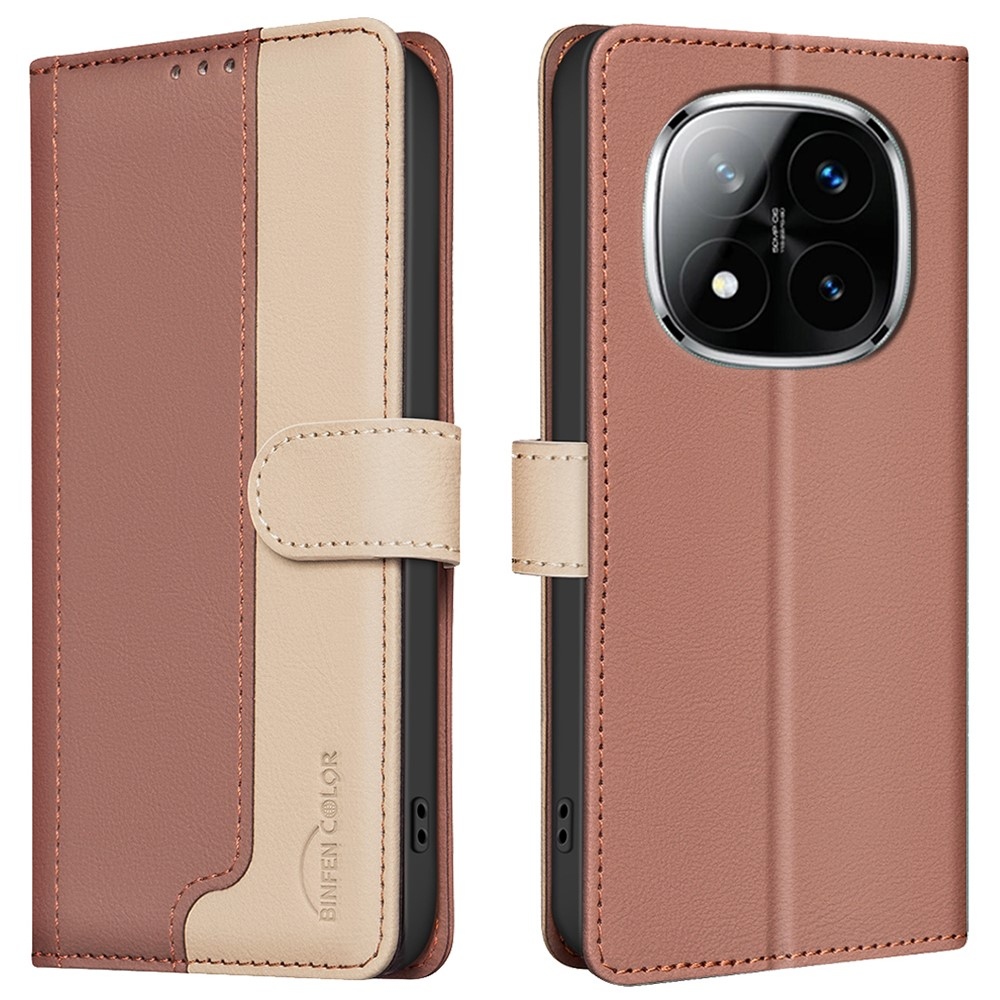 BNF DUO könyvtáska Xiaomi Redmi Note 14 Pro - barna