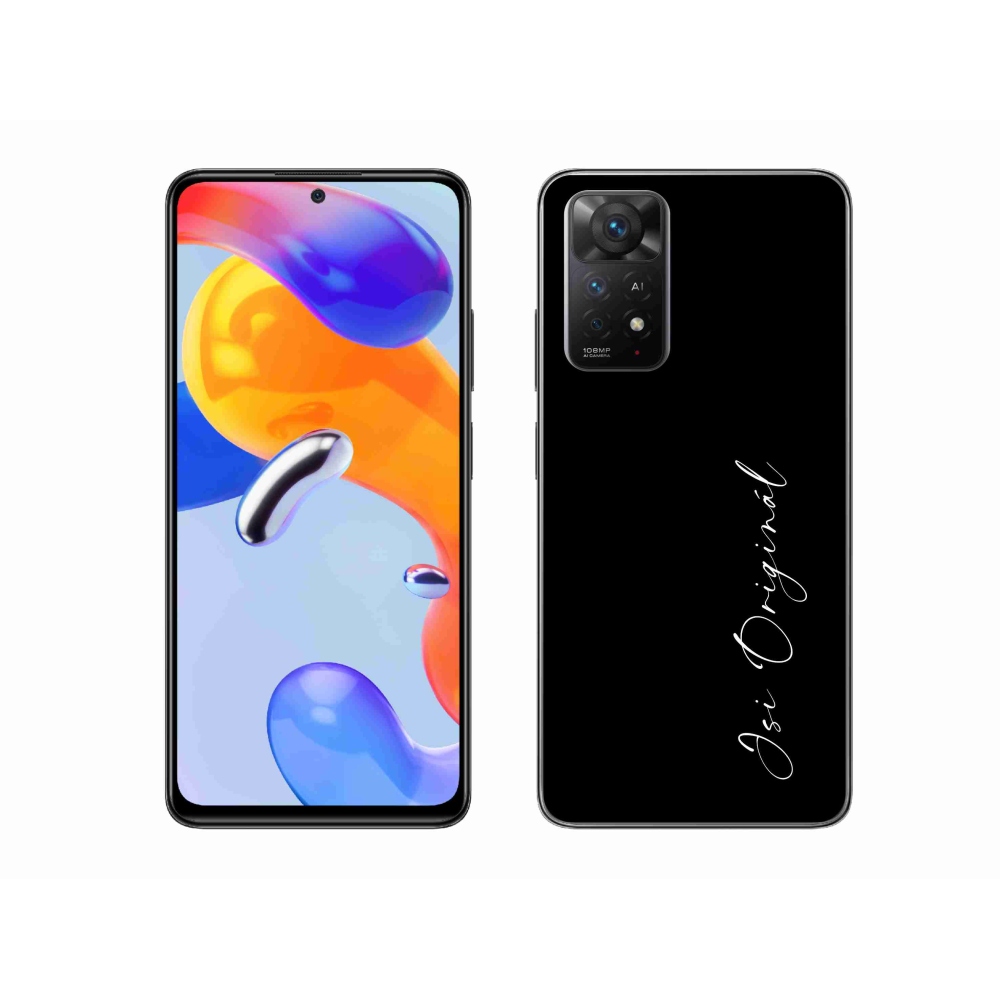 Gél borító mmCase a Xiaomi Redmi Note 11 Pro 4G/5G - te vagy az eredeti fekete háttérrel