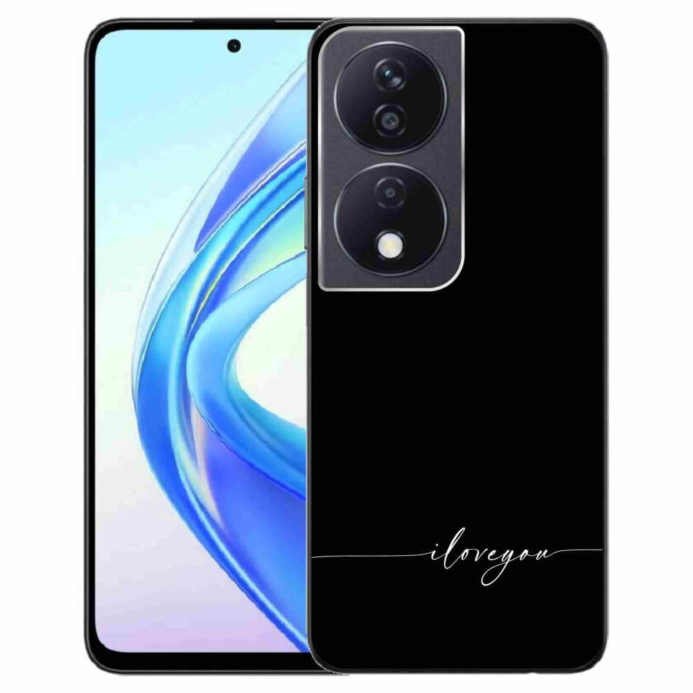 Gél borítás mmCase a Honor X7b/Honor 90 Smart számára - Szeretlek fekete háttérrel
