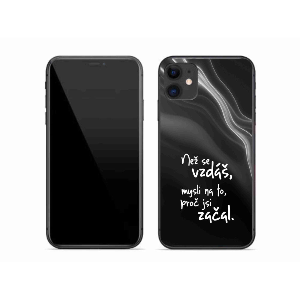 Gél borítás mmCase iPhone 11 készülékhez - idézet 2 fekete háttér