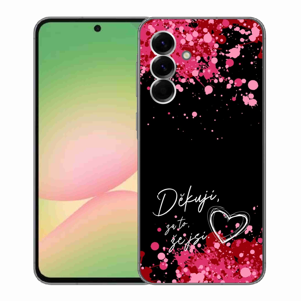 Gél borítás mmCase Samsung Galaxy A56 5G - text in love 2 fekete háttér