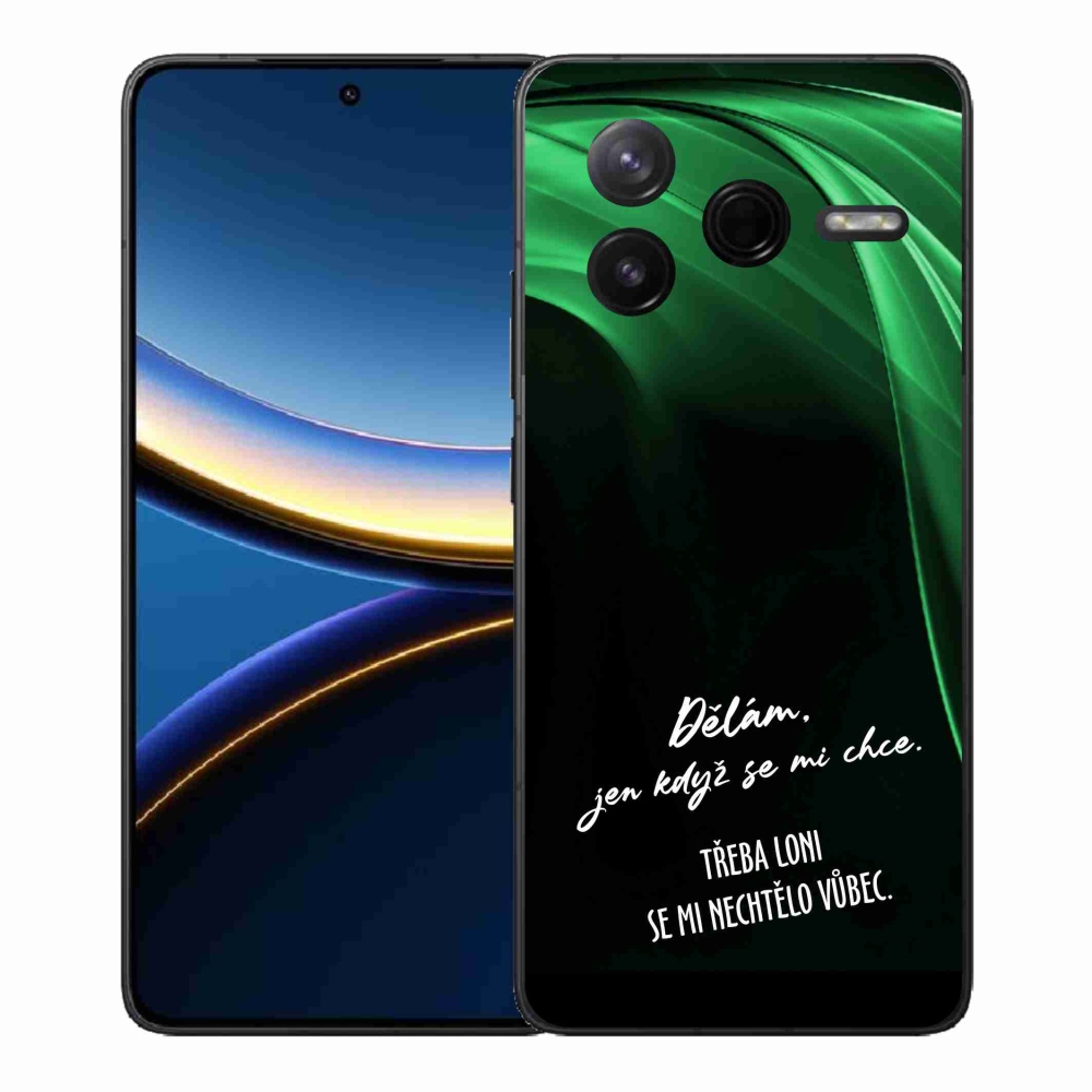 Gél borító mmCase a Xiaomi Poco F7 Pro számára - vicces szöveg 12 fekete háttér